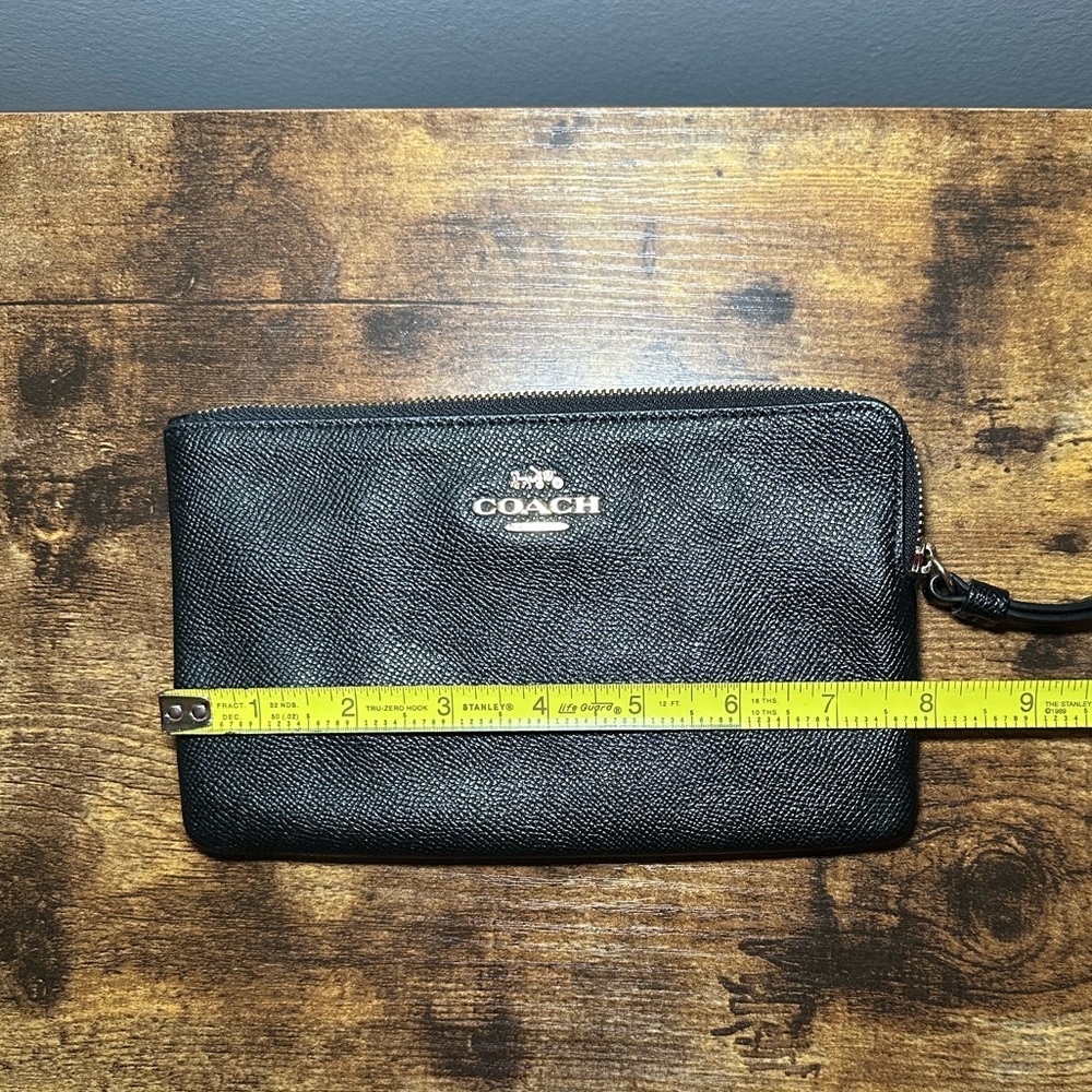 Coach Black Leather Wristlet - Picture 7 of 8